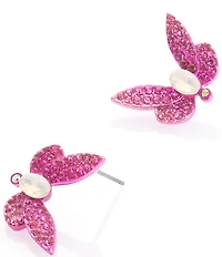 Betsey Johnson Garden Glam Butterfly Stud Earrings
