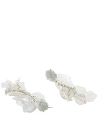 Betsey Johnson Garden Glam Flower Petal Dangle Linear Earrings