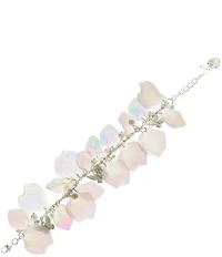 Betsey Johnson Garden Glam Flower Petal Link Line Bracelet