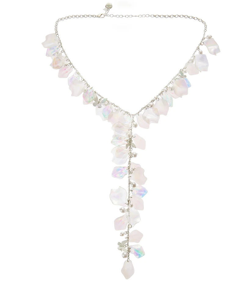 Betsey Johnson Garden Glam Flower Petal Y-Necklace