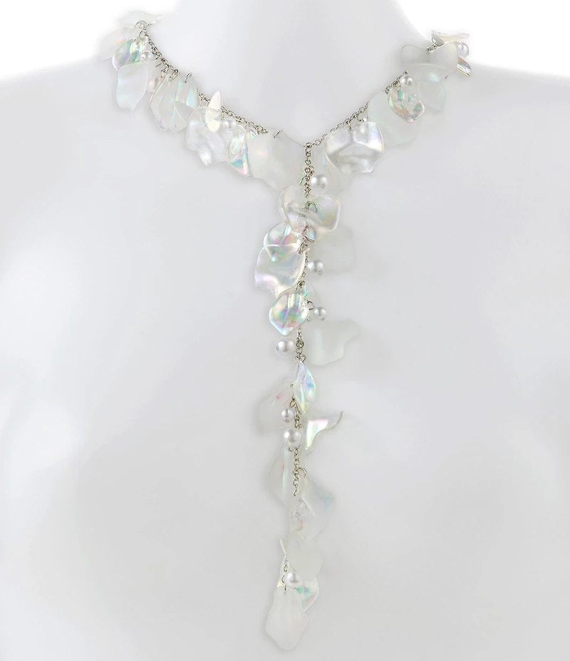 Betsey Johnson Garden Glam Flower Petal Y-Necklace