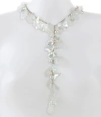 Betsey Johnson Garden Glam Flower Petal Y-Necklace
