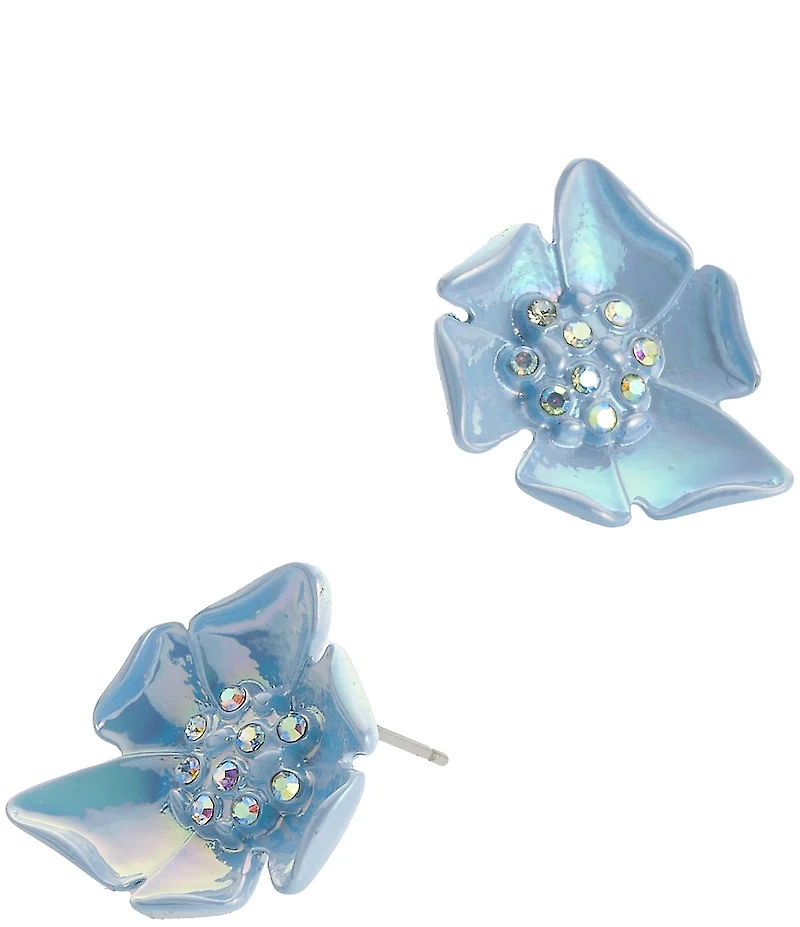 Betsey Johnson Garden Glam Flower Stud Earrings