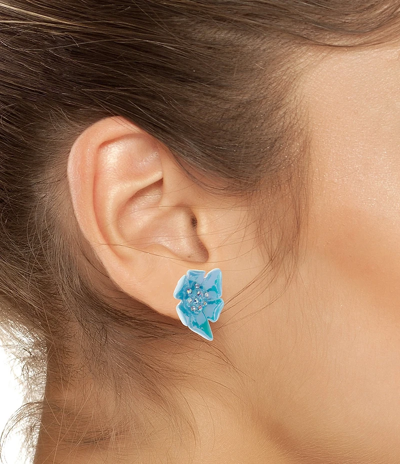 Betsey Johnson Garden Glam Flower Stud Earrings
