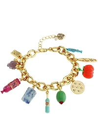 Betsey Johnson Girl Dinner Charcuterie Charm Line Bracelet