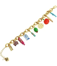 Betsey Johnson Girl Dinner Charcuterie Charm Line Bracelet