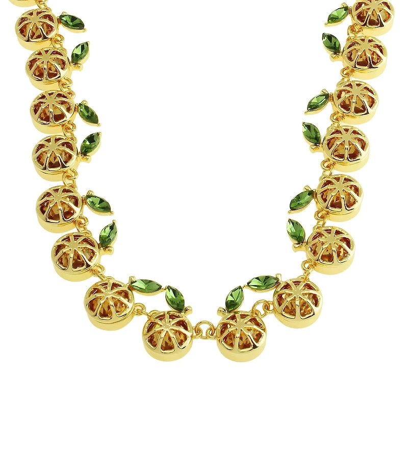 Betsey Johnson Girl Dinner Lemon Collar Necklace