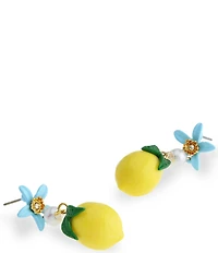Betsey Johnson Girl Dinner Lemon Drop Earrings