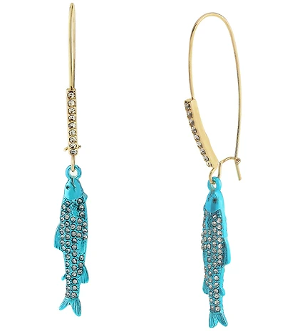 Betsey Johnson Girl Dinner Sardines Drop Earrings