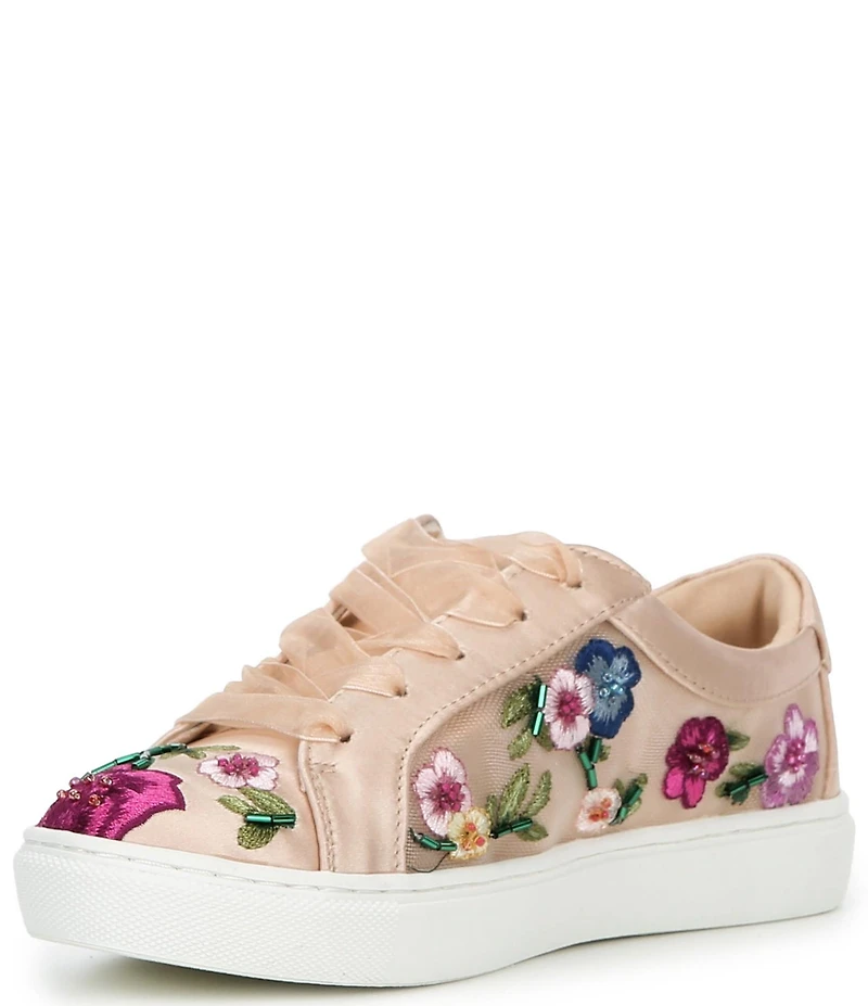 Betsey Johnson Girls' Jayla Floral Embroidered Sneakers (Youth)