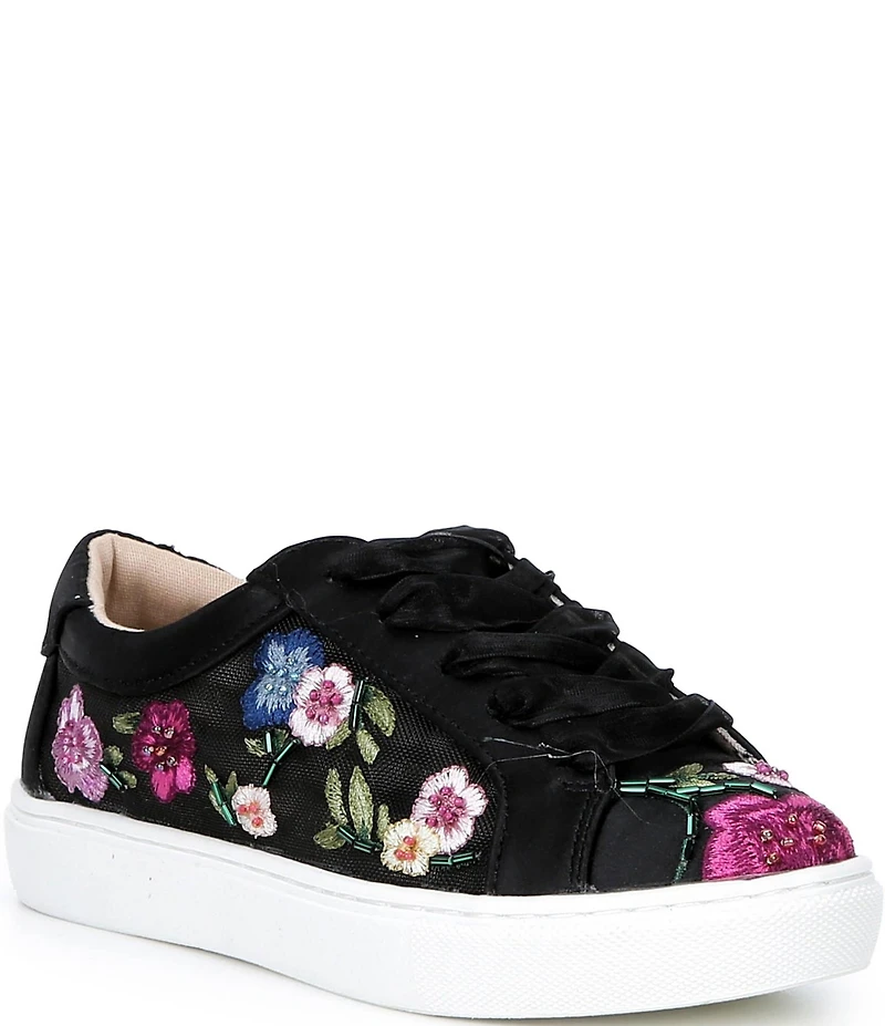 Betsey Johnson Girls' Jayla Floral Embroidered Sneakers (Youth)