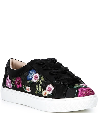 Betsey Johnson Girls' Jayla Floral Embroidered Sneakers (Youth)