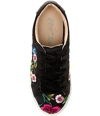 Betsey Johnson Girls' Jayla Floral Embroidered Sneakers (Youth)