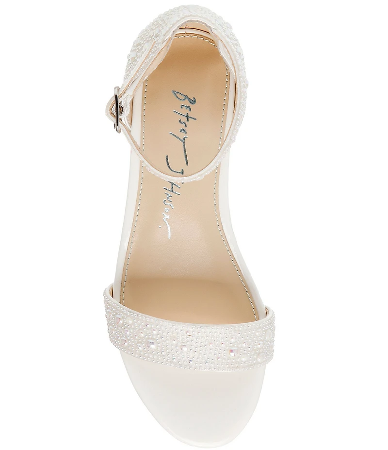 Betsey Johnson Girls' Mari Rhinestone Embellished Dress Sandals (Youth)