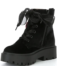 Betsey Johnson Girls' Piper Sequin Flower Moto Boots (Youth)