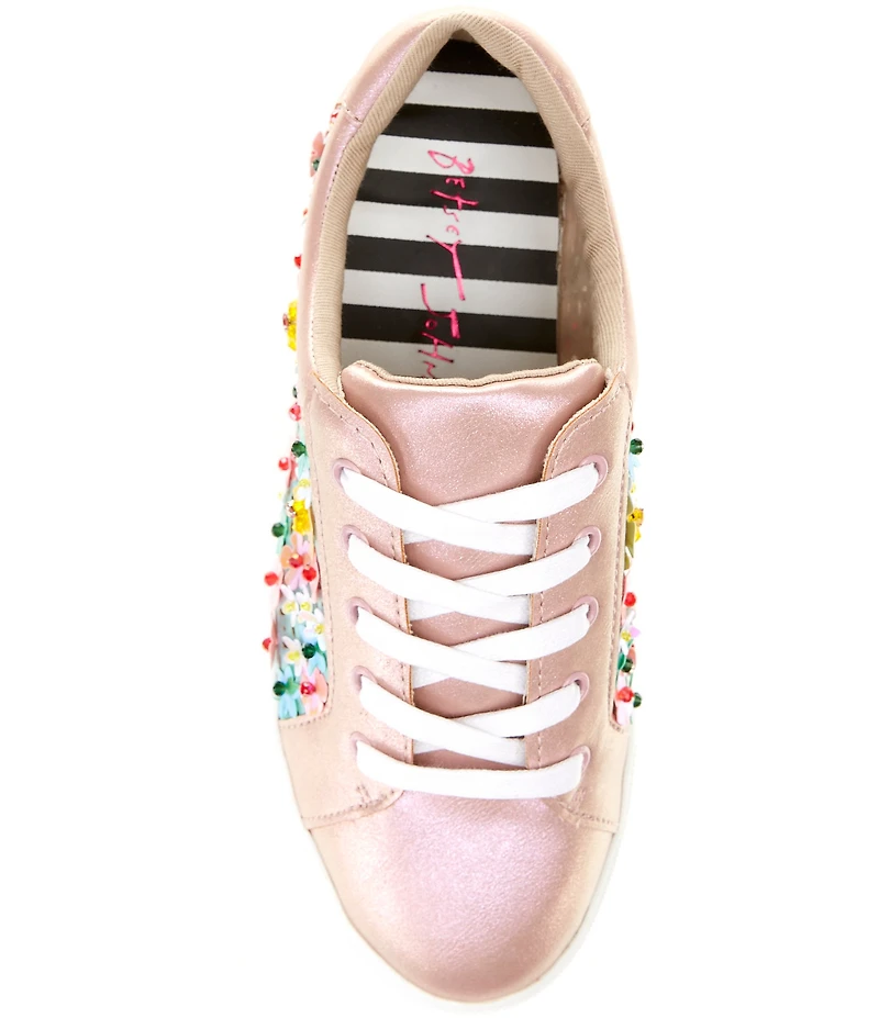 Betsey Johnson Girls' Romy Floral Sequin Sneakers (Youth)