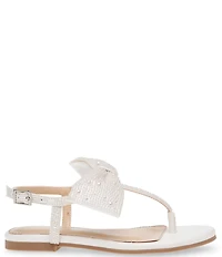 Betsey Johnson Girls' Sasha Pearl Embellished Bow Sandals (Youth)