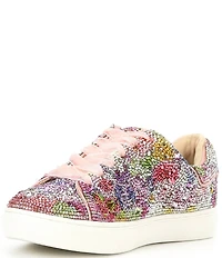 Betsey Johnson Girls' Sidny Floral Rhinestone Sneakers (Youth)
