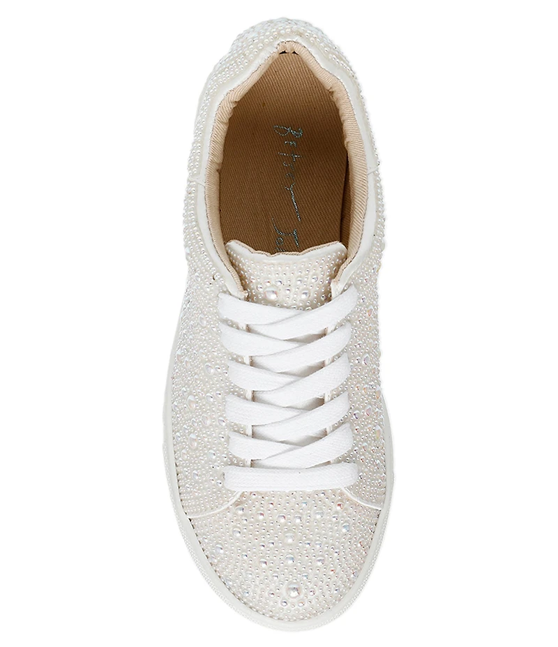 Betsey Johnson Girls' Sidny Pearl Embellished Family Matching Sneakers (Youth)