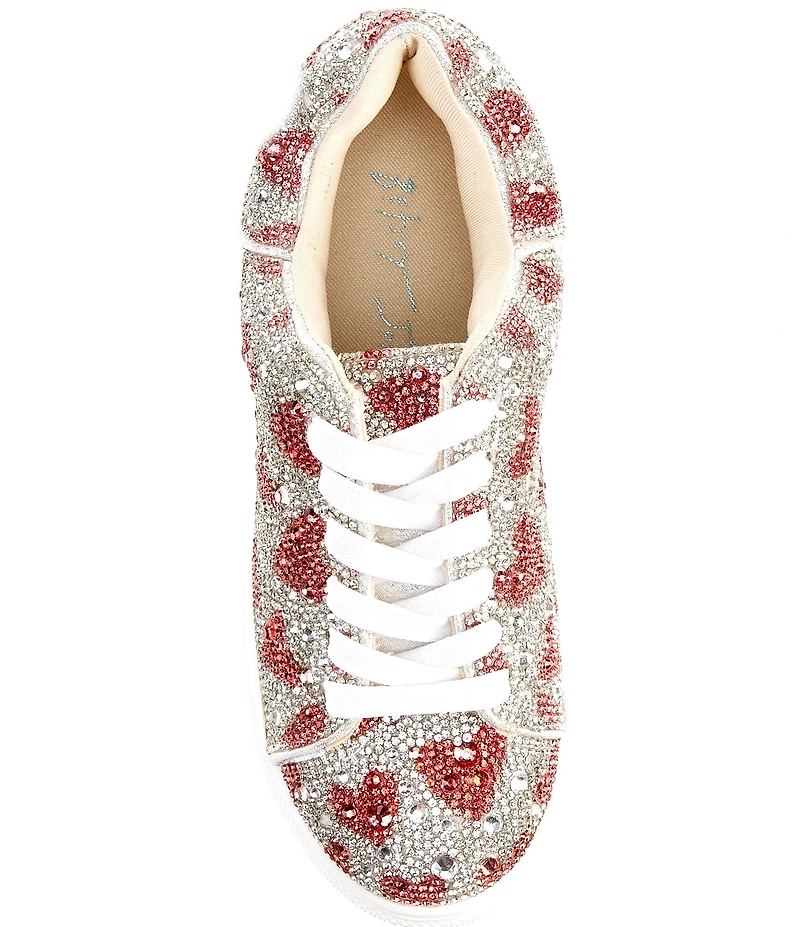 Betsey Johnson Girls' Sidny Heart Print Sneakers (Youth)