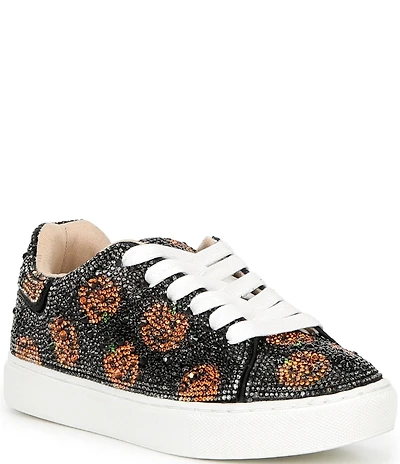 Betsey Johnson Girls' Sidny Pumpkin Print Rhinestone Embellished Sneakers (Youth)