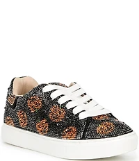 Betsey Johnson Girls' Sidny Pumpkin Print Rhinestone Embellished Sneakers (Youth)