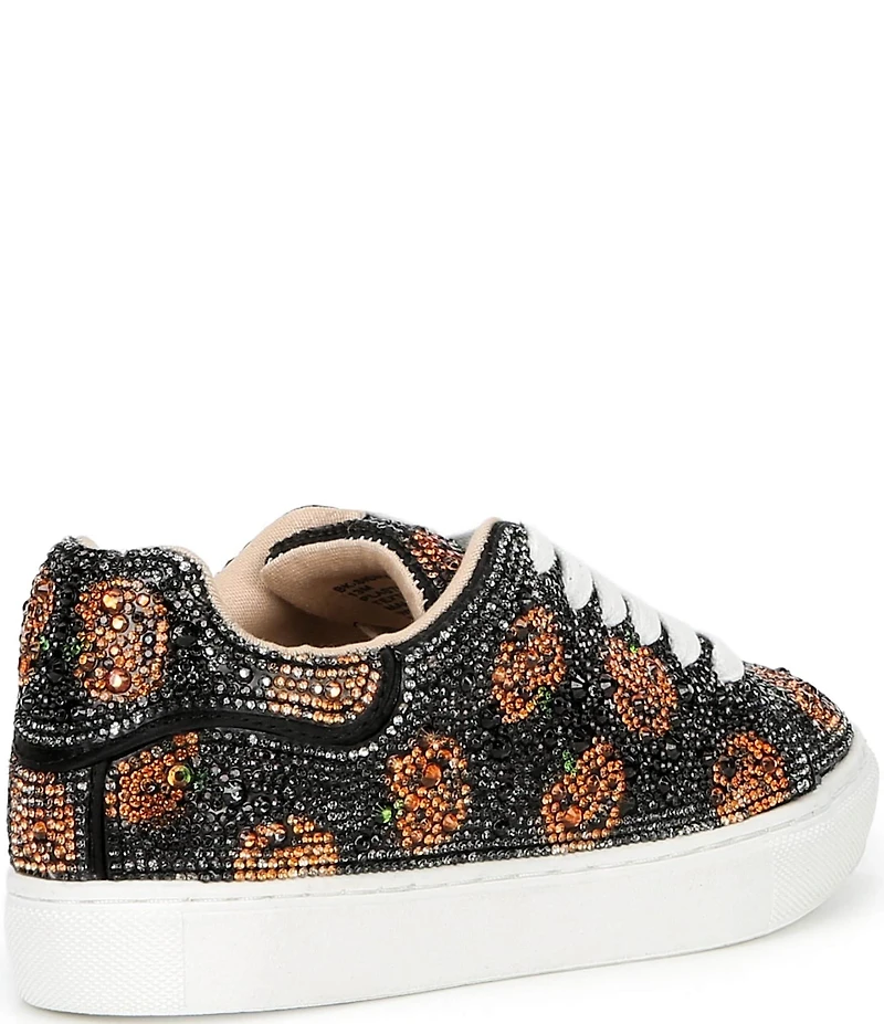 Betsey Johnson Girls' Sidny Pumpkin Print Rhinestone Embellished Sneakers (Youth)