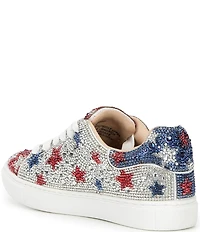 Betsey Johnson Girls' Sidny Rhinestone American Stars Sneakers (Youth)