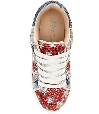 Betsey Johnson Girls' Sidny Rhinestone American Stars Sneakers (Youth)