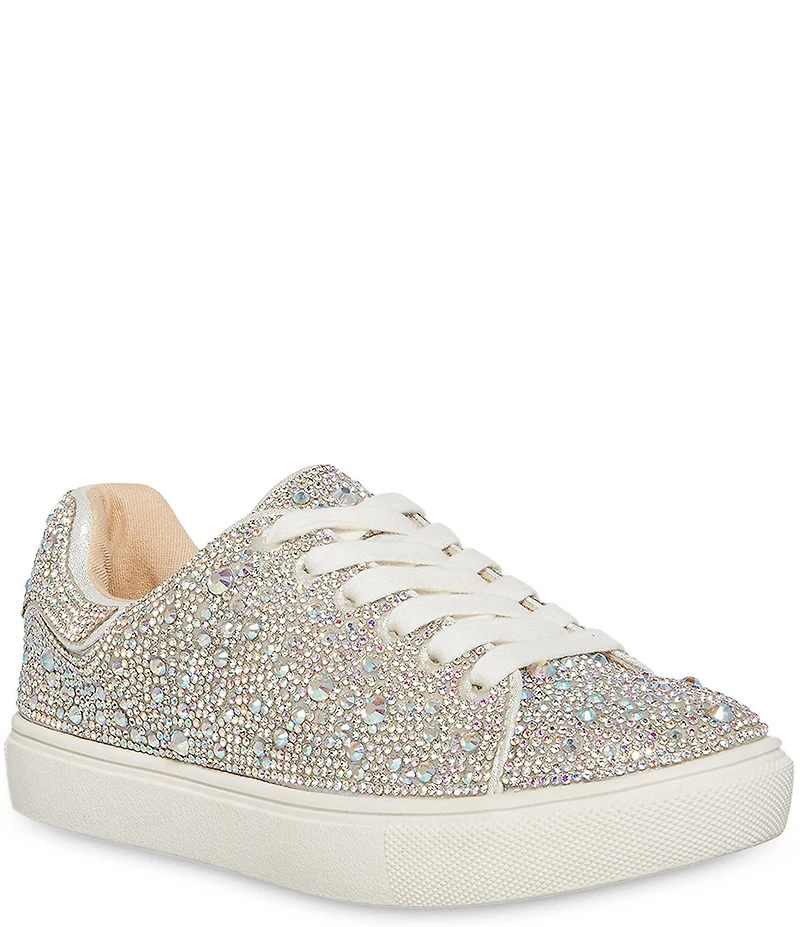 Betsey Johnson Girls' Sidny Rhinestone Embellished Family Matching Lace Up Sneakers (Youth)