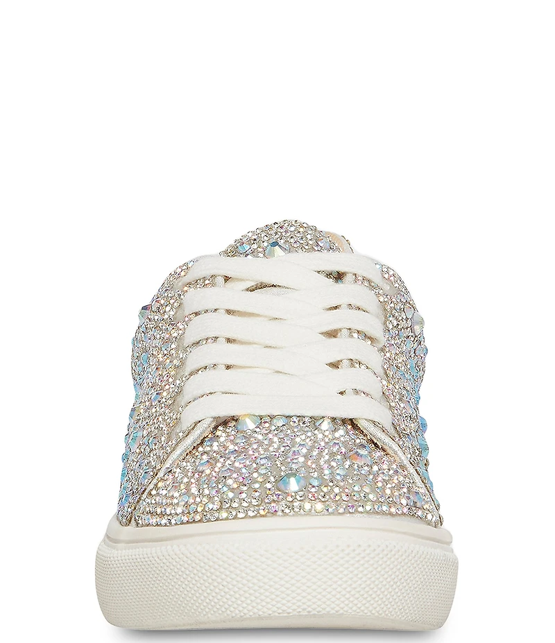 Betsey Johnson Girls' Sidny Rhinestone Embellished Family Matching Lace Up Sneakers (Youth)