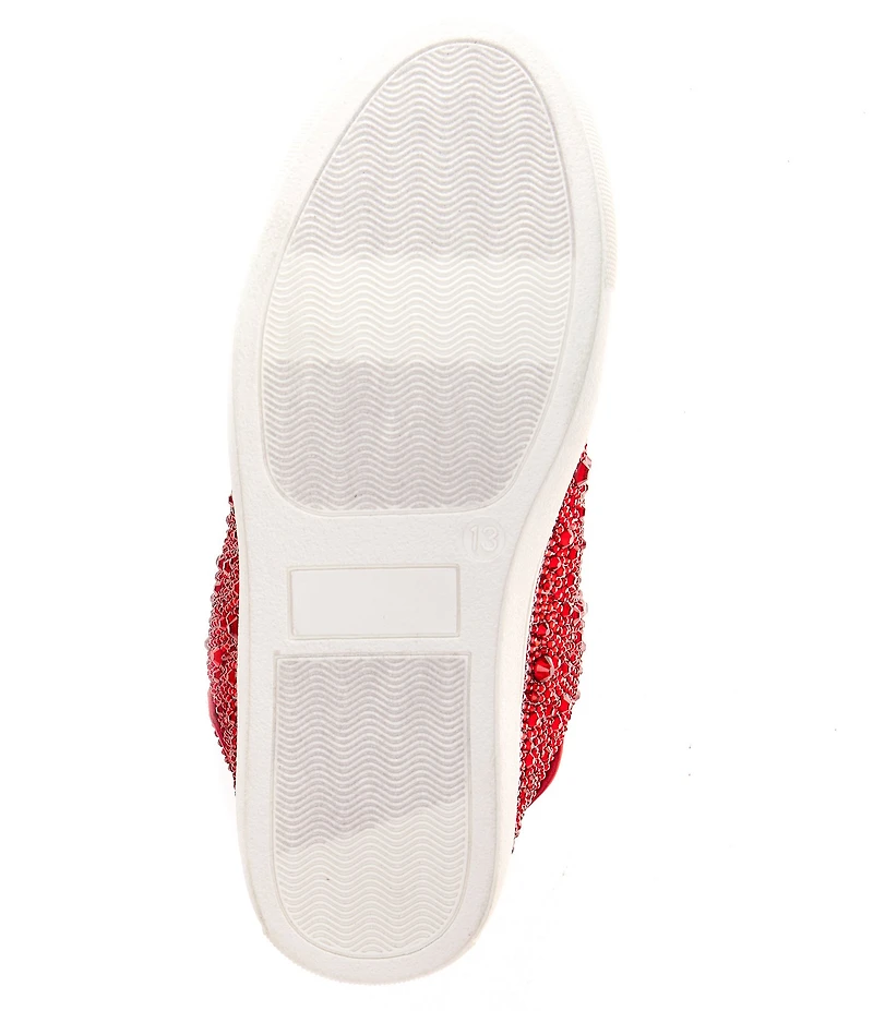 Betsey Johnson Girls' Sidny Rhinestone Embellished Family Matching Lace Up Sneakers (Youth)