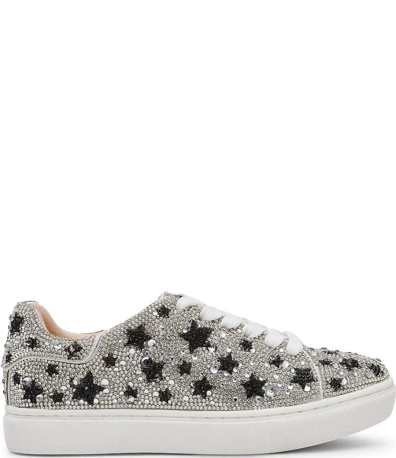 Betsey Johnson Girl's Sidny Star Rhinestone Embellished Sneakers (Youth)