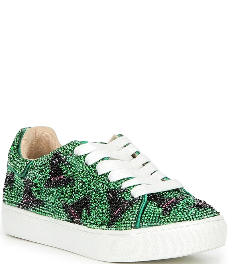 Betsey Johnson Girls' Sidny Witch Hat Print Rhinestone Embellished Sneakers (Youth)