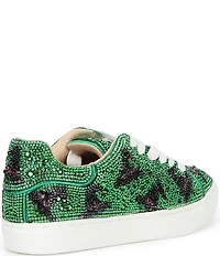 Betsey Johnson Girls' Sidny Witch Hat Print Rhinestone Embellished Sneakers (Youth)