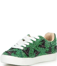 Betsey Johnson Girls' Sidny Witch Hat Print Rhinestone Embellished Sneakers (Youth)