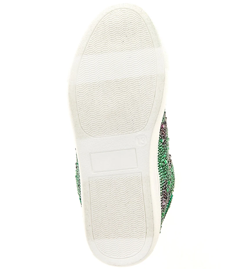 Betsey Johnson Girls' Sidny Witch Hat Print Rhinestone Embellished Sneakers (Youth)