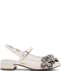 Betsey Johnson Girls' Sofya Floral Ornamented Slingback Pumps (Youth)