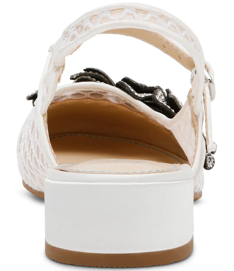 Betsey Johnson Girls' Sofya Floral Ornamented Slingback Pumps (Youth)