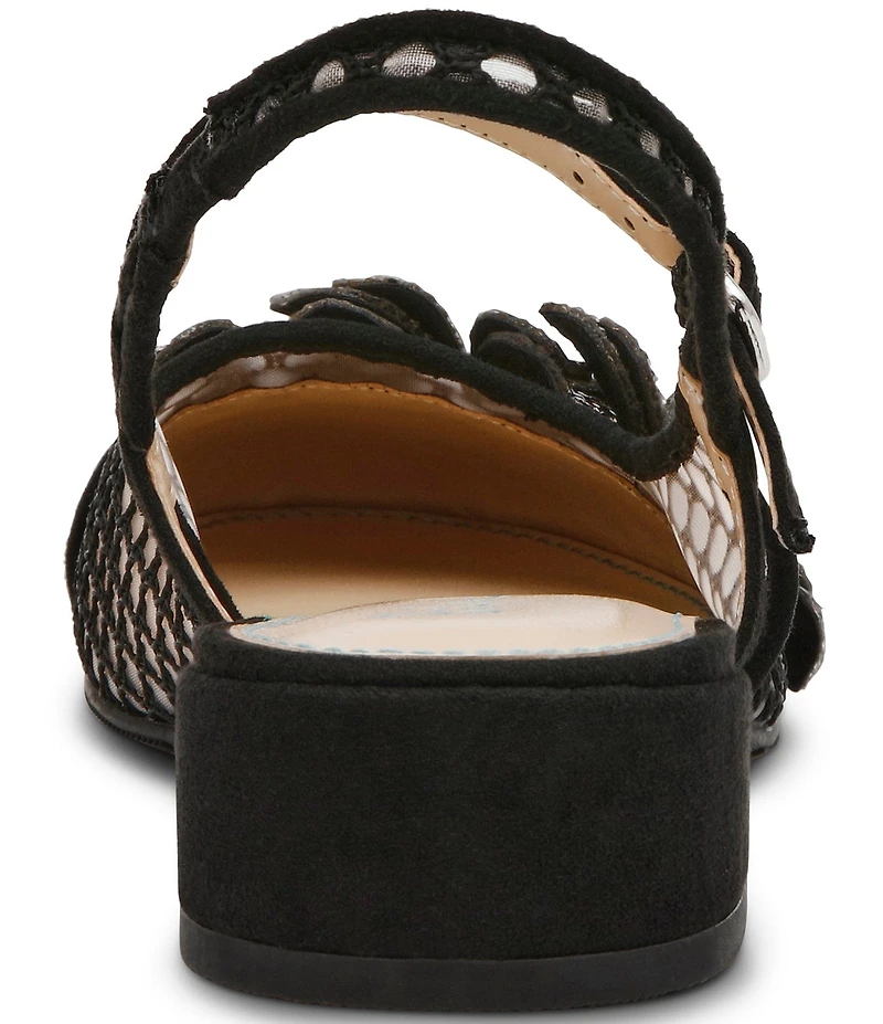 Betsey Johnson Girls' Sofya Floral Ornamented Slingback Pumps (Youth)