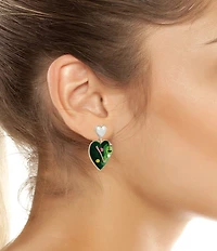 Betsey Johnson Golf Heart Drop Earrings
