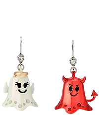 Betsey Johnson Halloween Angel & Devil Mismatch Drop Earrings
