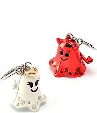Betsey Johnson Halloween Angel & Devil Mismatch Drop Earrings