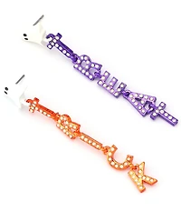 Betsey Johnson Halloween Ghost Trick or Treat Linear Earrings