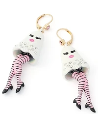 Betsey Johnson Halloween Girly Ghost Drop Earrings