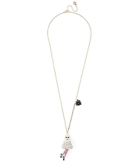 Betsey Johnson Halloween Girly Ghost Long Pendant Necklace