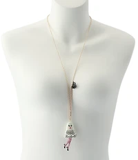 Betsey Johnson Halloween Girly Ghost Long Pendant Necklace