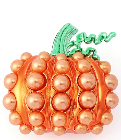 Betsey Johnson Halloween Pearl Pumpkin Brooch