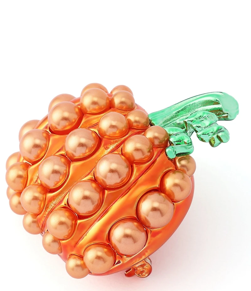 Betsey Johnson Halloween Pearl Pumpkin Brooch