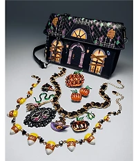 Betsey Johnson Halloween Pearl Pumpkin Brooch